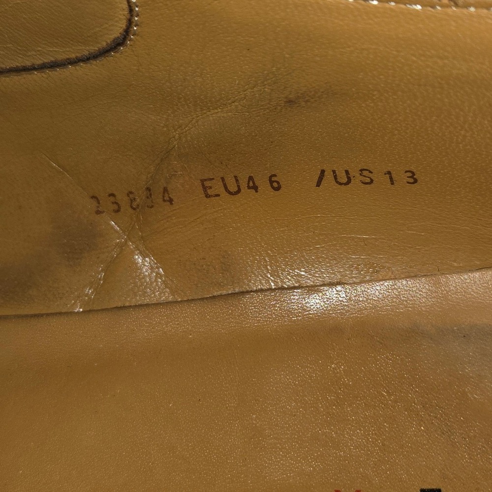 Sz 13 US Mens Magnanni Cusco Flex Brown Peccary Leather Derby Dress Shoes VGUC! - Picture 11 of 12